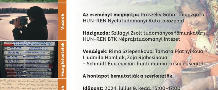 A Schmidt Éva Archívum honlapjának bemutatója